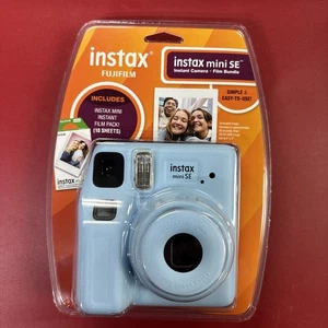 Fujifilm Instax Mini SE Instant Film Camera BLUE Blister Bundle Brand NEW Sealed - Picture 1 of 6