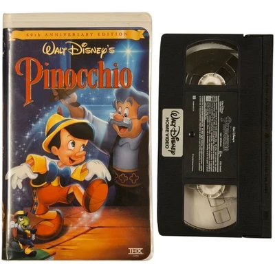 Walt Disney Pinocchio VHS 60th Anniversary Edition Home Video Clamshell Case Foto 1 de 4