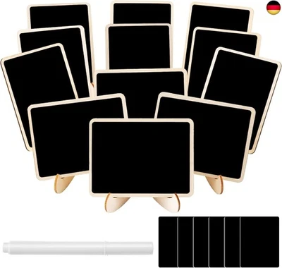 JEFURE Kreidetafel Klein mit Ständer 12 Stück, Kleine Tafel zum Buffetschilder,  - Bild 1 von 4