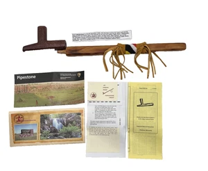 Pipa Pipa della Pace, MN Catlinite-Calumet intagliato a mano 19" documentazione con perline - Foto 1 di 20