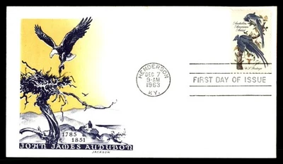 Mayfairstamps US FDC 1963 Birds Painting John James Audubon First Day Cover aau_ - Image 1 of 2