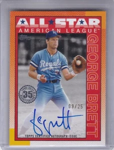 GEORGE BRETT 2025 TOPPS 2 1990 ALL STAR AUTOGRAPH AUTO #09/25 KANSAS CITY ROYALS - Picture 1 of 2
