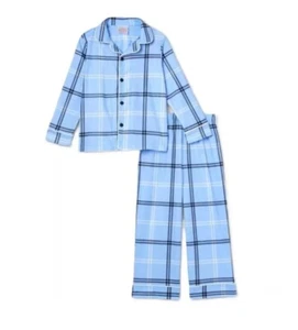 Wondershop Kids Size M (8) Blue Plaid Matching Family Pajama Sleep Set (2PC) - Picture 1 of 1