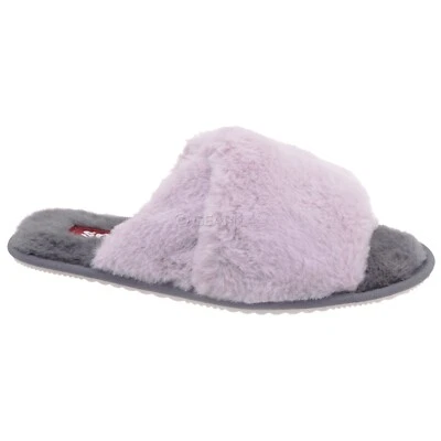 Zapatillas mullidas de piel sintética SOREL Go Mail Run para mujer, talla 8, gris/lila Foto 1 de 4