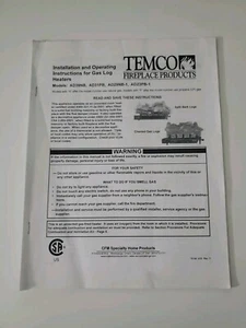 PRODUCTOS DE CHIMENEA TEMCO INSTRUCCIONES DE INSTALACIÓN Y FUNCIONAMIENTO CALENTADORES DE REGISTRO DE GAS - Imagen 1 de 3