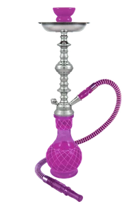 19" Purple Hookah Set - Nicolette by Premium Hookah Shisha 1 Hose - Picture 1 of 4