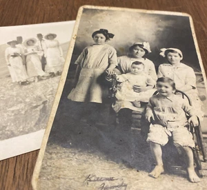 RPPC Portrait Postcards Families Family Children  - Picture 1 of 10
