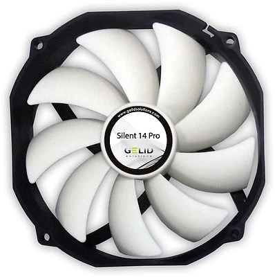 Gelid Solutions Silent 14 Pro PWM 140mm 14cm Quiet PC Case Fan 80.6CFM Airflow - Image 1 of 4