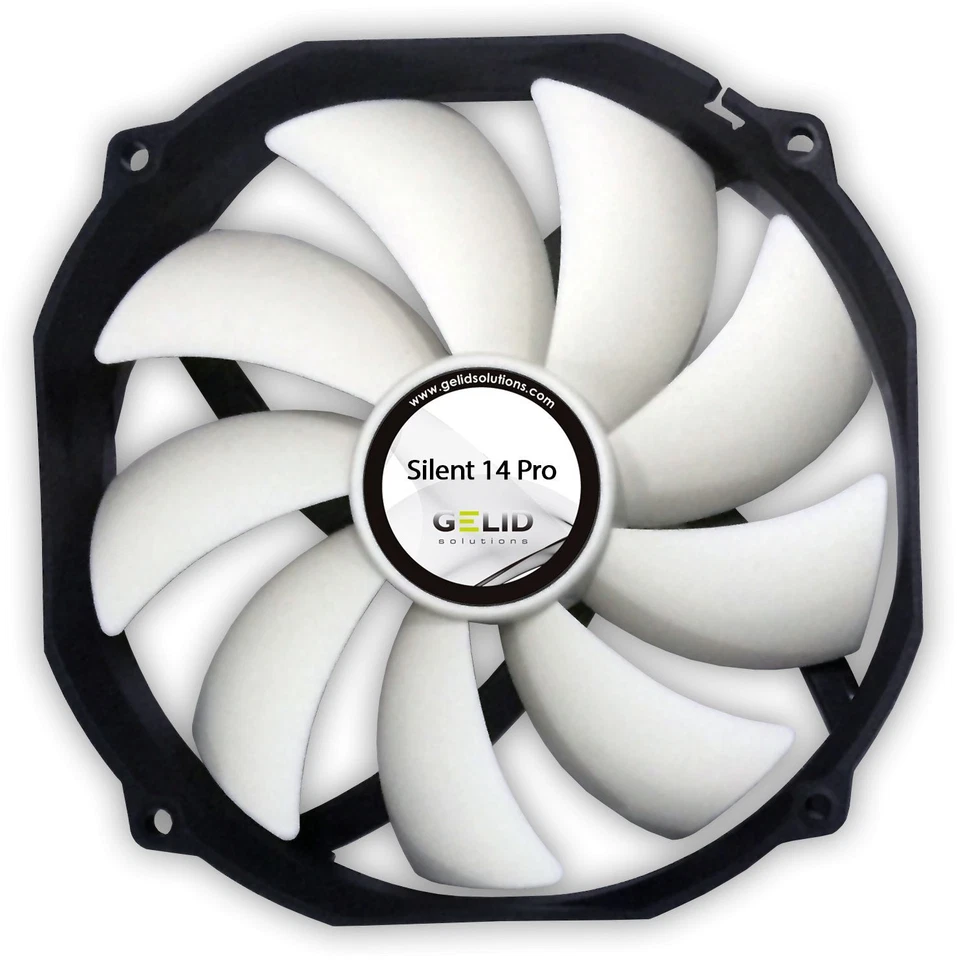 Gelid Solutions Silent 14 Pro PWM 140mm 14cm Quiet PC Case Fan 80.6CFM Airflow - Image 1 of 4