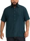 Van Heusen Men's Big And Tall Air Short Sleeve Button Down Poly Rayon Shirt (Dis