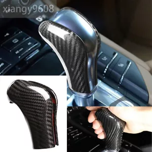 Borde de perno de cambio de engranajes de fibra de carbono real para accesorios Porsche Cayenne 2011-2017 - Imagen 1 de 12