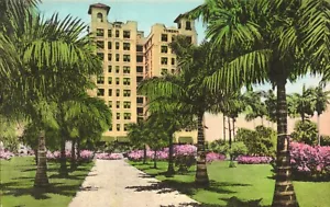 The Towers Hotel Building S.E. 2nd Ave. Miami Florida Albertype Postcard 1950s - Picture 1 of 2