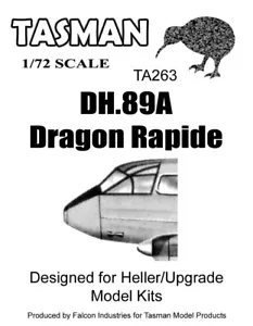 Tasman 1/72 DH.89A Dragon Rapide Canopy for Heller/Upgrade kits - Foto 1 di 1