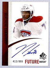 2010-11 SP Authentic Future Watch P.K. Subban Rookie Auto /999 #271 Montreal