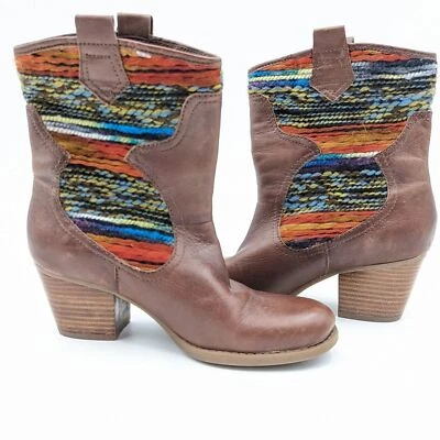 Botas de Vaquero Bandolino Bozeman Tostadas Multicolor Bordadas Marrón Tacón Talla 7 Foto 1 de 4