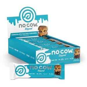 No Cow Dipped High Protein Bars, 21g Plant Based Vegan Protein Snacks (12 Pack) - Picture 1 of 6