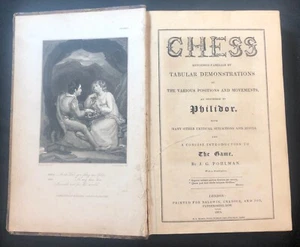 Pohlman Chess Rendered Familiar by Tabular Demonstrations 1819 London VG 1st - Bild 1 von 7
