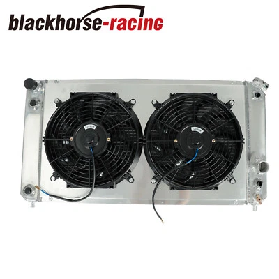 CC1826 26.3"W Core 3Row Radiator+Shroud+Fan For 1986-2005 2000 Chevy S10 LS Swap - Image 1 of 4