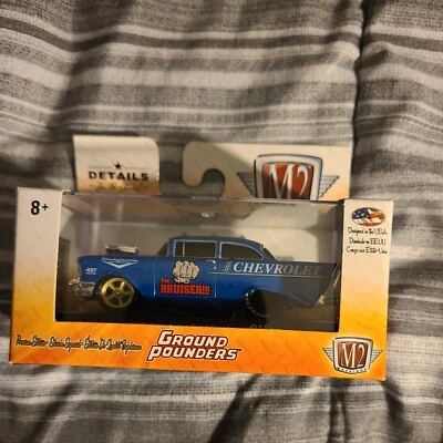 2016 M2 MACHINES CASTLINE GROUND POUNDERS 1957 CHEVROLET 150 BLUE R15 - Image 1 of 4