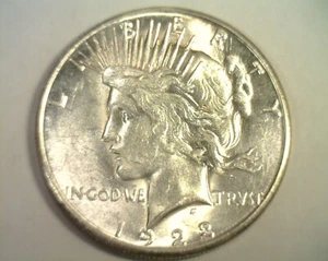 1923-S PEACE SILVER DOLLAR UNCIRCULATED UNC. NICE ORIGINAL COIN FROM BOBS COINS - Picture 1 of 2