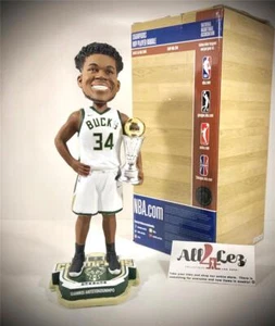 2021 BUCKS GIANNIS ANTETOKOUNMPO NBA CHAMPIONS MVP TROPHY BOBBLEHEAD FOCO #'d - Picture 1 of 1