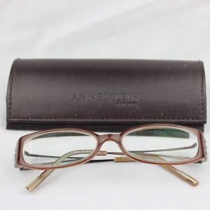 Anne Klein Eyeglasses 8049 Womens Marbled Plastic & Metal Frame Case 136 52/15 - Picture 1 of 9