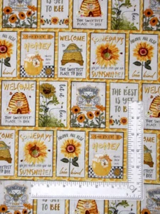 Bee Honey Hive Fabric By The Yard The Best Is Yet To Bee Cotton by Kate Ward - Picture 1 of 2