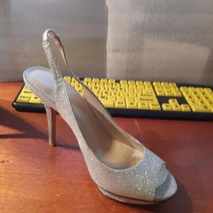 Pelle Moda Womens Nadie 2 Slingback Heel Silver Size 9.5 M - Picture 1 of 7