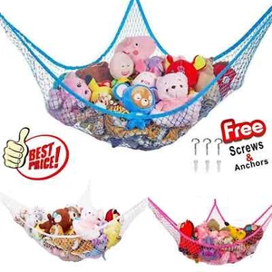 Netzspielzeug Hängematte/Netz Teddy Schlafzimmer Kinderzimmer Baby große Aufbewahrung kuschelig 3 Farben - Bild 1 von 17