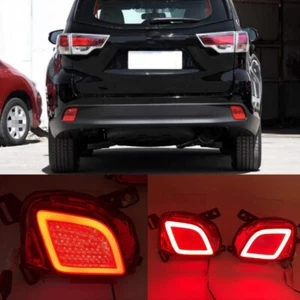 Par de luces LED de parachoques trasero freno DRL señal de giro para Toyota Highlander 2015-18 - Imagen 1 de 7