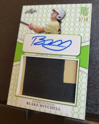 2022 Leaf Perfect Game blake mitchell Rooki Patch Auto rpa 2/10 Royals prospect - Image 1 of 4