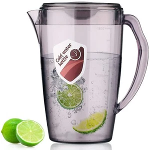 Plastic Pitcher 60 Oz/1.8l Water Pitcher With Lid Iced Tea Pitcher Water Carafe - Picture 1 of 6