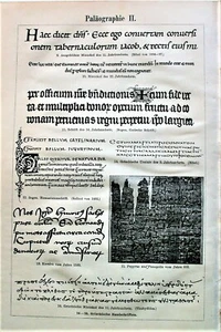 1896 Antique PALAEOGRAPHY PALÄOGRAPHIE Lithograph from Antique Book PRINT - Picture 1 of 2