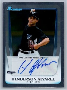 Henderson Alvarez Toronto Blue Jays 2011 Bowman Certified Autograph Card #BPA-HA - Picture 1 of 2