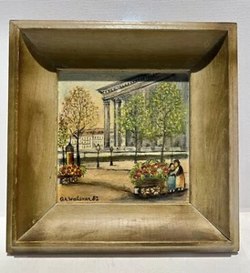 Pintura al óleo de colección Francia París firmada 1952 La Madeleine rara única difícil de encontrar - Imagen 1 de 18