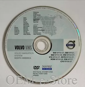 2002-2009 Volvo S60 GPS Navigation DVD Disc Coverage Western U.S Canada map OEM - Picture 1 of 2