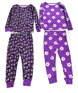 New Carter's 4-Piece Festive Purple Floral Print Lounge Outfits Size 2T OEKO-TEX - Picture 1 of 4