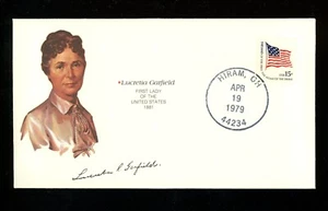 Commemorative Cover US First Ladies 1881 Lucretia Garfield Ohio OH 1979 - Picture 1 of 2