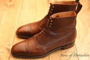 Joseph Cheaney Brixworth Brown Leather Oxford Boots Shoes UK 7.5 F US 8.5 - Picture 1 of 11