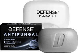 Defense Antifungal Bar Soap | Jock Itch, Ringworm, Athlete'S Foot, Skin Fungus | - Picture 1 of 9