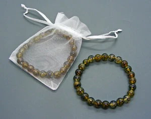 DRACHEN ACHAT Edelstein-Kugel-Armband-Elastisch 8 mm/19 cm -NEU- A-Qualität - - Bild 1 von 1