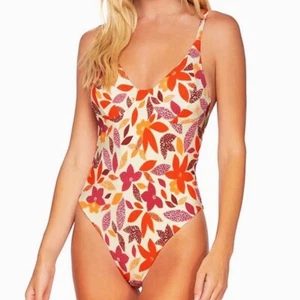 Swim Systems Pressed Petals Jane One Piece Bathing Swim Suit Floral Size Medium - Picture 1 of 14