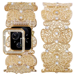 Correa de puño ancho de malla metálica para Apple Watch Ultra 2 Series SE/10/9/8-3 con estuche - Imagen 1 de 23