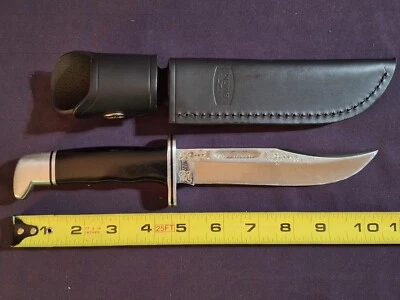 CUCHILLO ESPECIAL BUCK 119 1990 GRABADO PERSONALIZADO RARO CON FUNDA ULTRA BONITO Foto 1 de 4
