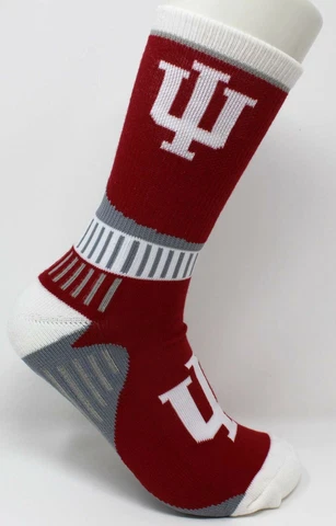 Indiana Hoosiers NCAA Sport Big Primary Deuce Crew Socks *Large Cover