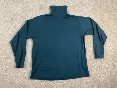 Camiseta básica vintage Medalist para hombre grande informal cuello tortuga puños azul EE. UU. Foto 1 de 4