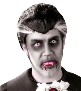Parrucca bicolore Dracula vampiro per travestimento horror - Foto 1 di 1