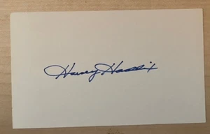 Harvey Haddix Autographed 3 x 5 card - Picture 1 of 1