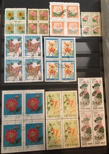 Vietnam lot 4-blocks Used/MNH Flowers Plants Cactus Cacti 2 photos - Picture 1 of 2