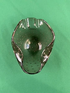 Murano Style Glass Amethyst Purple Dish Bullicante Controlled Bubbles Bowl - Picture 1 of 5